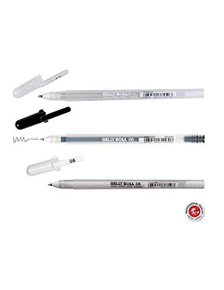 Gelly Roll Mix, Negro, Blanco, Transparente. De Sakura