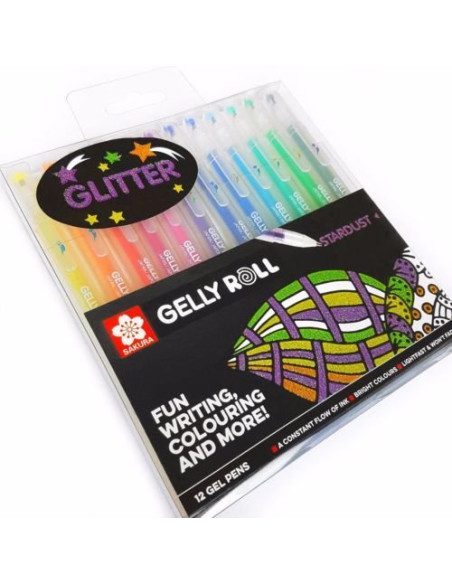 Gelly Roll Stardust, estuche 12 colores. De Sakura