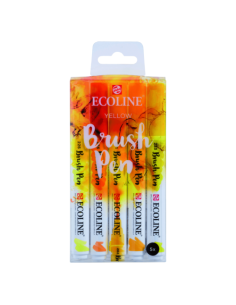 Ecoline Brushpen amarillos, 5 rotuladores