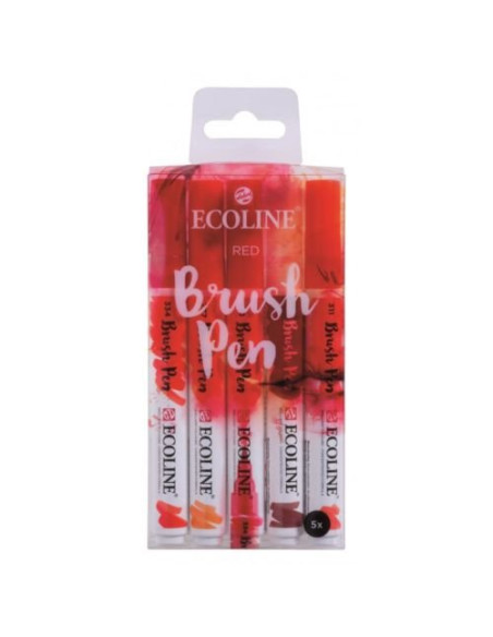 Ecoline Brushpen Rojos, 5 rotuladores