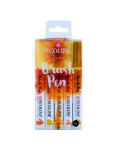 Ecoline Brushpen Tierras, 5 rotuladores
