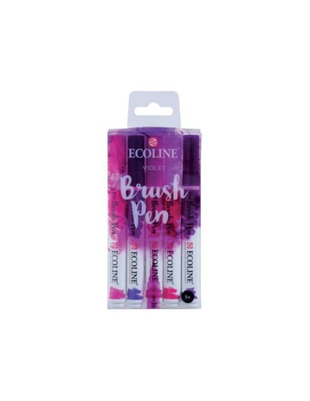 Ecoline Brushpen Violeta, 5 rotuladores