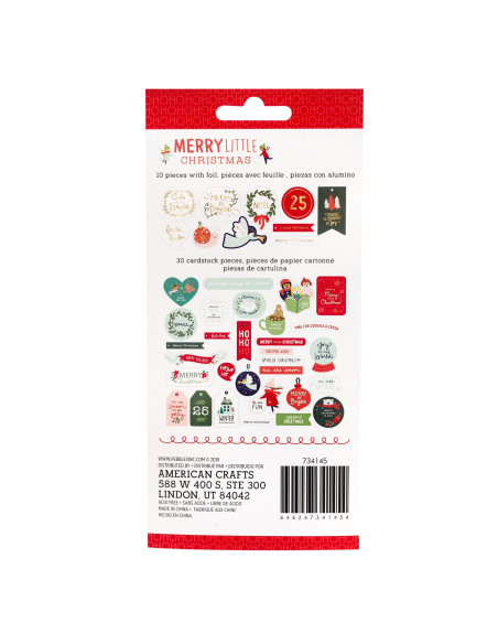 Pegatinas libro, Pebbles, Merry Little Christmas