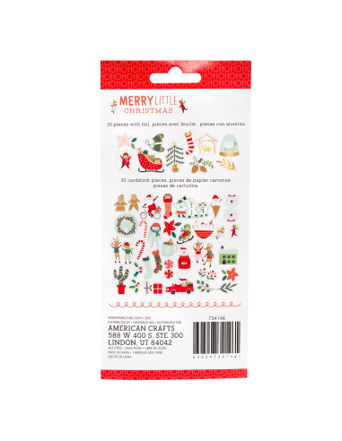 Die Cuts Pebbles, Merry Little Christmas