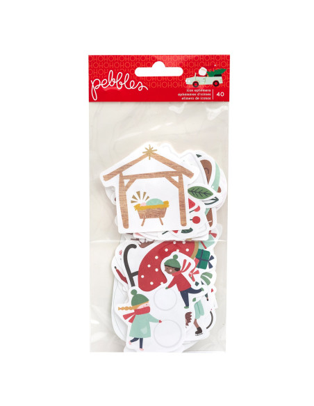 Die Cuts Pebbles, Merry Little Christmas Die Cuts Pebbles, Merry Little Christmas