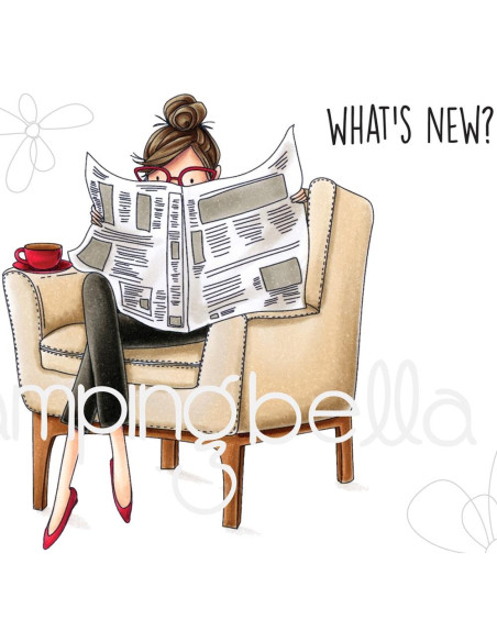 Sello Stampingbella Uptown Girl Nancy Reads The Newspaper Sello Stampingbella Uptown Girl Nancy Reads The Newspaper