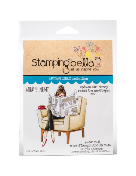 Sello Stampingbella Uptown Girl Nancy Reads The Newspaper Sello Stampingbella Uptown Girl Nancy Reads The Newspaper