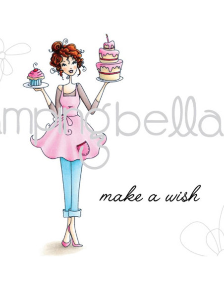 Sello Stampingbella Edna With A Cupcake On Top