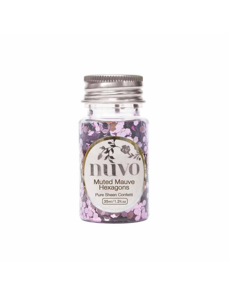 Nuvo, Confetti "Muted Mauve" Hexágonos