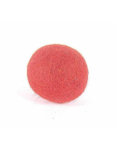Fieltro de lana bola rojo. 10 cm diametro. 50 uds. Adorno Innspiro.