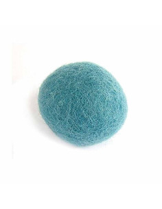 Fieltro de lana bola Azul naútico. Diámetro 10 cm. 50 uds. Adorno Innspiro.