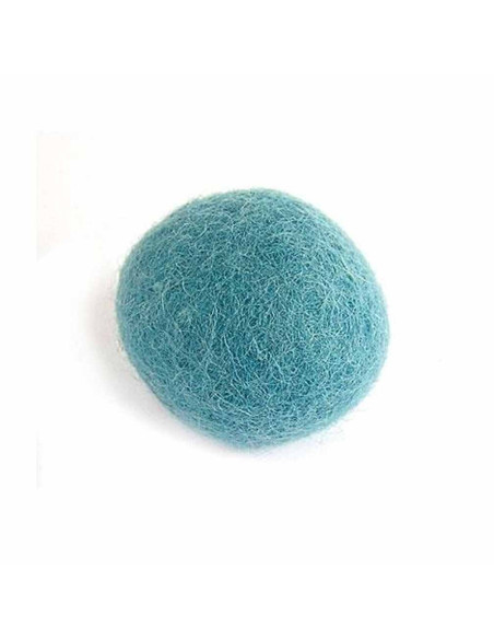 Fieltro de lana bola Azul naútico. Diámetro 10 cm. 50 uds. Adorno Innspiro.