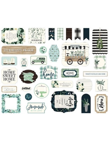 Die-cuts Echo Park, Home Again, Ephemera