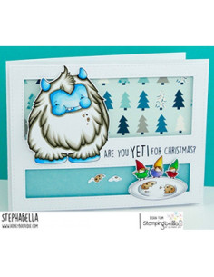 Sello Stampingbella Yeti sneaks a cookie 2