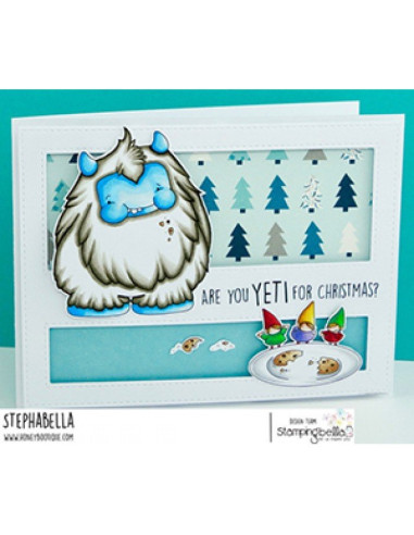 Sello Stampingbella Yeti sneaks a cookie