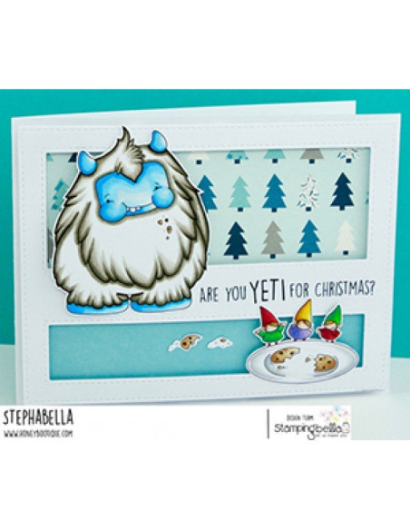 Sello Stampingbella Yeti sneaks a cookie