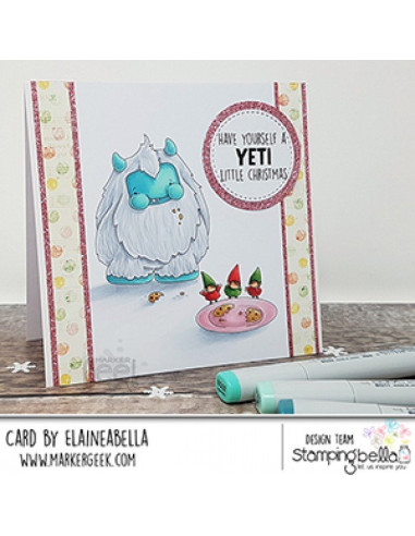 Sello Stampingbella Yeti sneaks a cookie