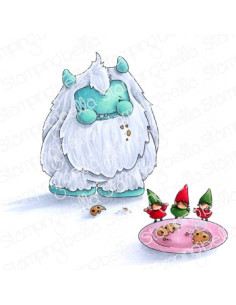 Sello Stampingbella Yeti sneaks a cookie