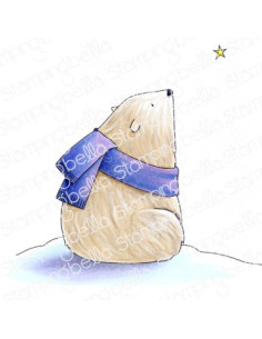 Sello Stampingbella Polar Bear, wishing upon a star