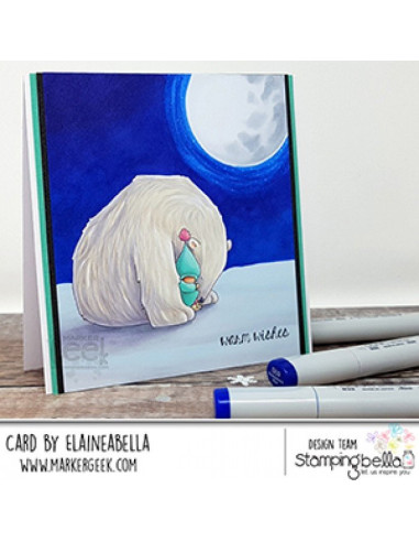 Sello Stampingbella Bundle girl wrapped in polar bear