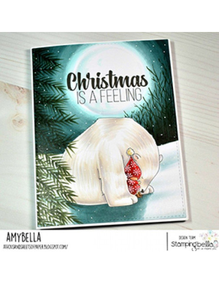 Sello Stampingbella Bundle girl wrapped in polar bear