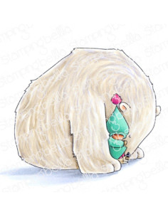 Sello Stampingbella Bundle girl wrapped in polar bear