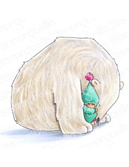 Sello Stampingbella Bundle girl wrapped in polar bear