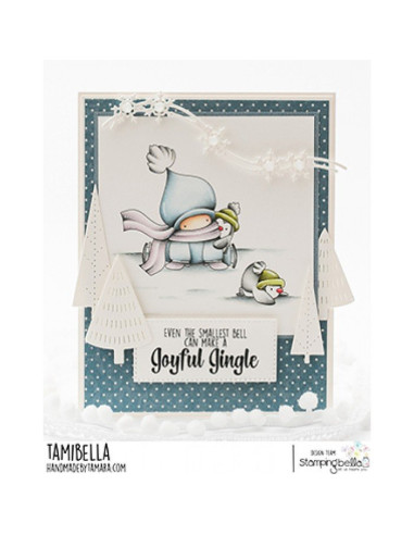 Sello Stampingbella Bundle girl Skater with penguins