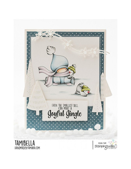 Sello Stampingbella Bundle girl Skater with penguins