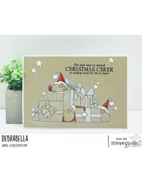Sello Stampingbella Gnomes with presents