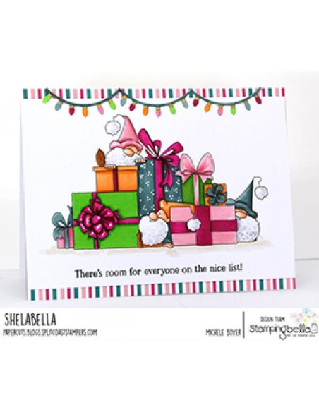 Sello Stampingbella Gnomes with presents
