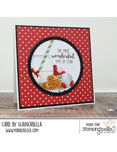 Sello Stampingbella Milk and cookies Gnome