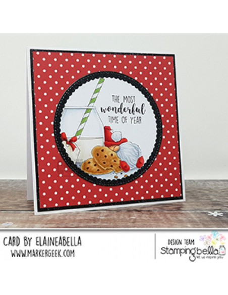 Sello Stampingbella Milk and cookies Gnome