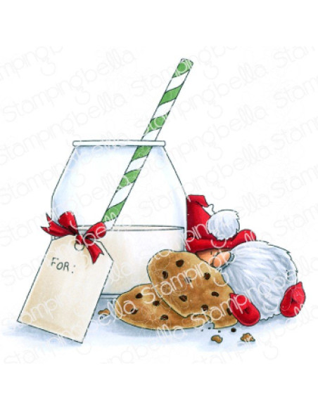 Sello Stampingbella Milk and cookies Gnome