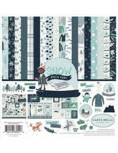 Kit 12´ Carta Bella, Snow Much Fun