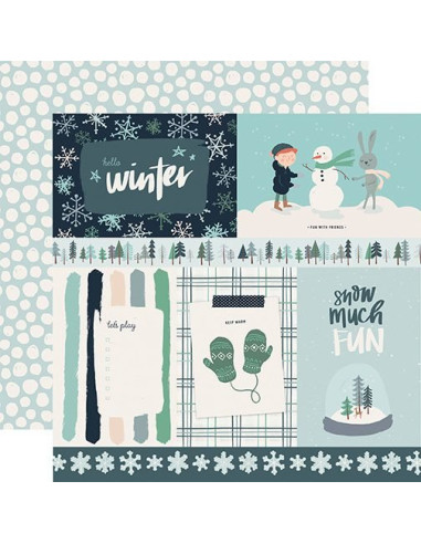 Kit 12´ Carta Bella, Snow Much Fun