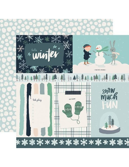 Kit 12´ Carta Bella, Snow Much Fun