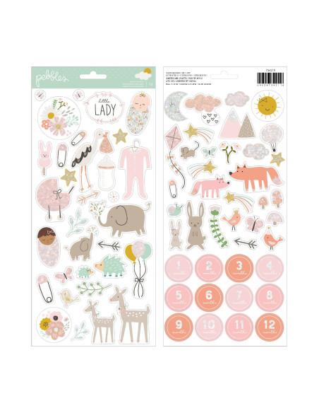 Pegatinas Pebbles, Peek a Boo, girl