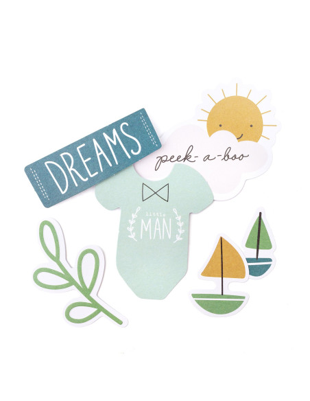 Die cuts Pebbles, Peek a Boo, boy Die cuts Pebbles, Peek a Boo, boy