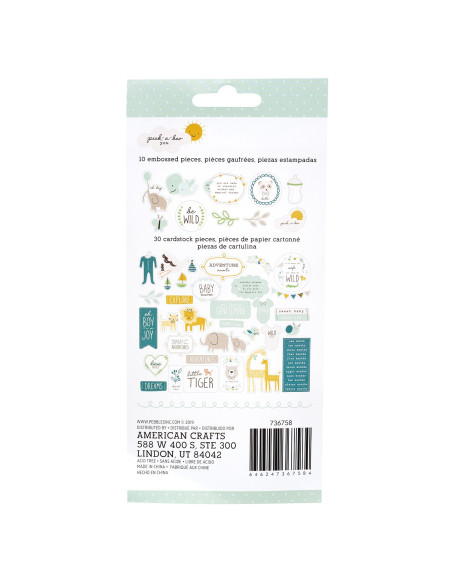 Die cuts Pebbles, Peek a Boo, boy Die cuts Pebbles, Peek a Boo, boy
