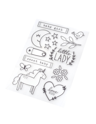 Sello Pebbles, Peek a Boo, girl