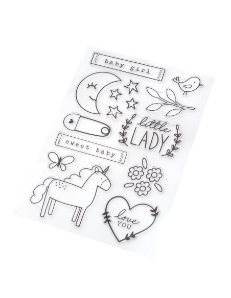 Sello Pebbles, Peek a Boo, girl