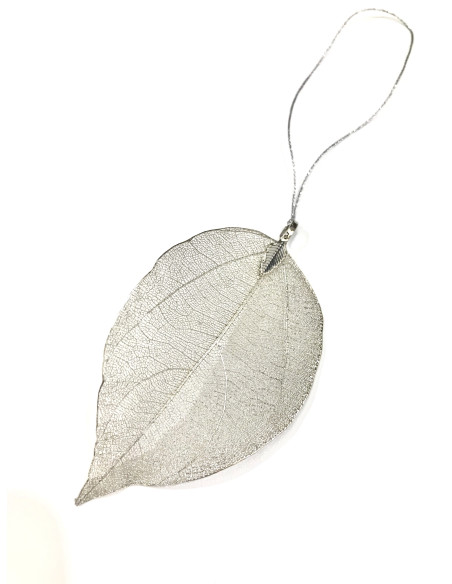 Colgante hoja filigrana plata