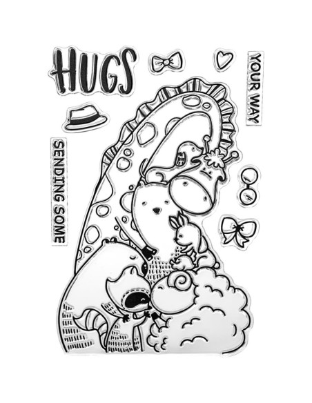 Sello Waffle-Flower Group Hug