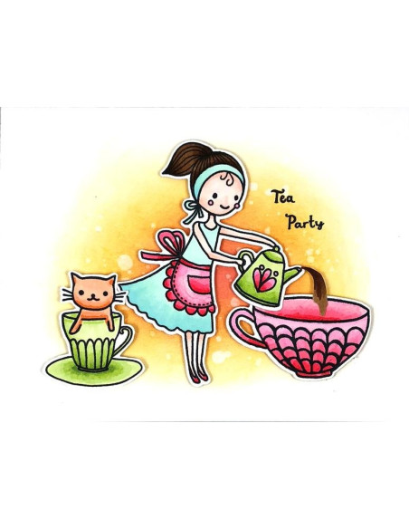 Sello Waffle-Flower Tea Party