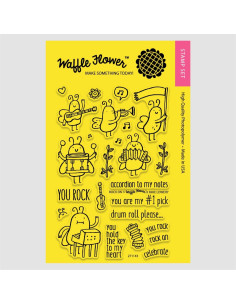Sello Waffle-Flower Rock On