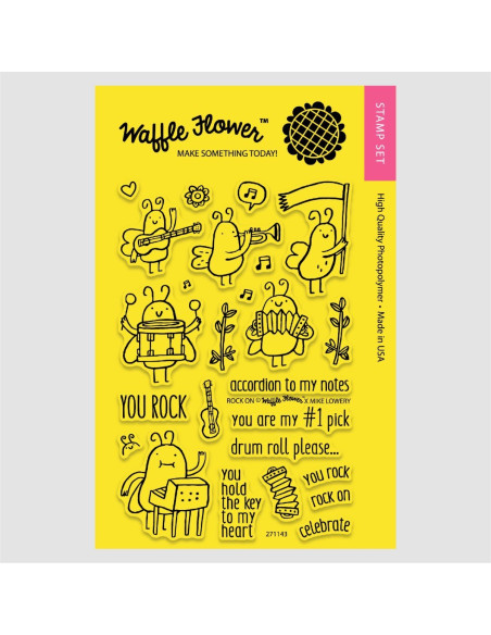 Sello Waffle-Flower Rock On