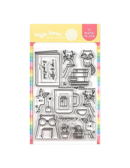 Sello Waffle-Flower Books & Coffee