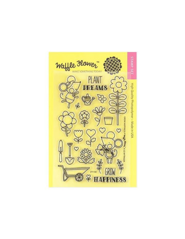 Sello Waffle-Flower Grow Happines