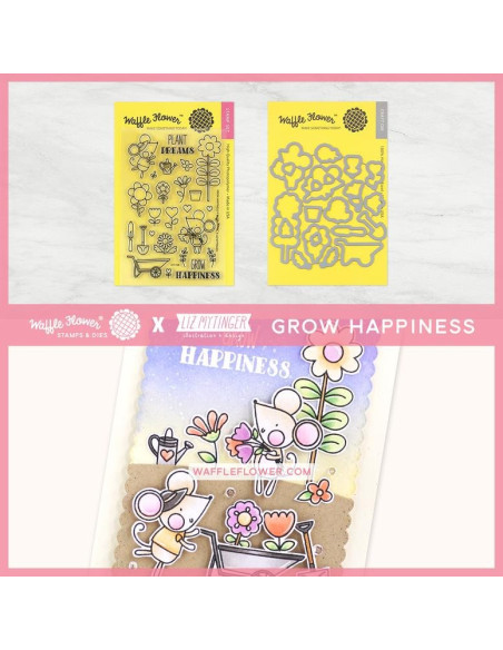 Sello Waffle-Flower Grow Happines
